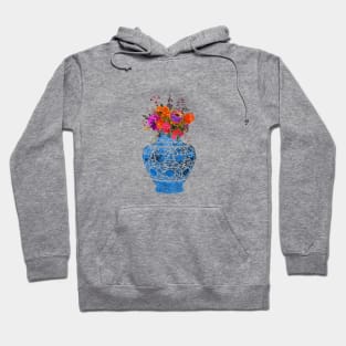 Chinese Ming Vase with Flowers Hoodie